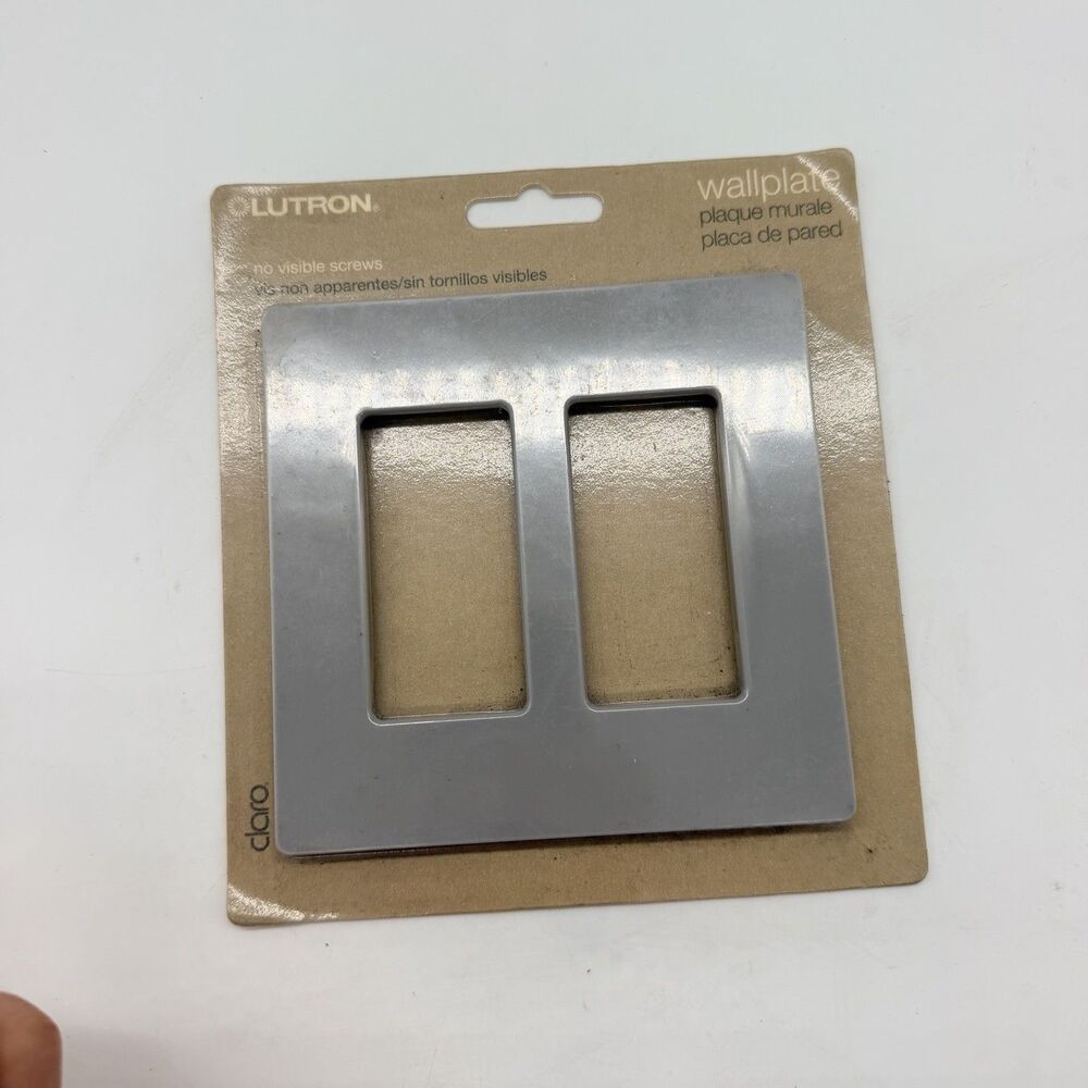 Lutron Claro CW-2-SS 2 Gang Screwless Decorator Wallplate Stainless Steel New